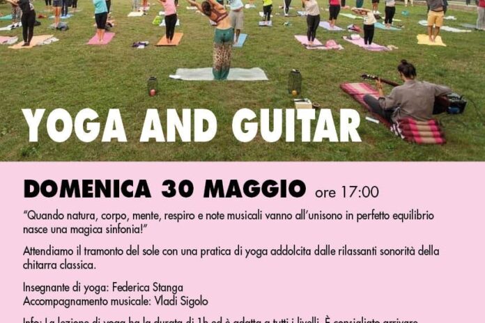 Yoga and guitar al Lago Niguarda