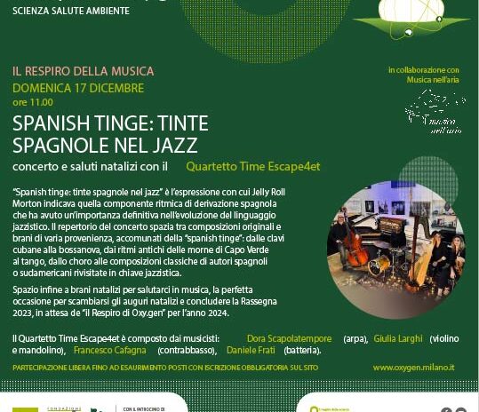 Domenica 17 dicembre: Spanish Tinge – concerto jazz