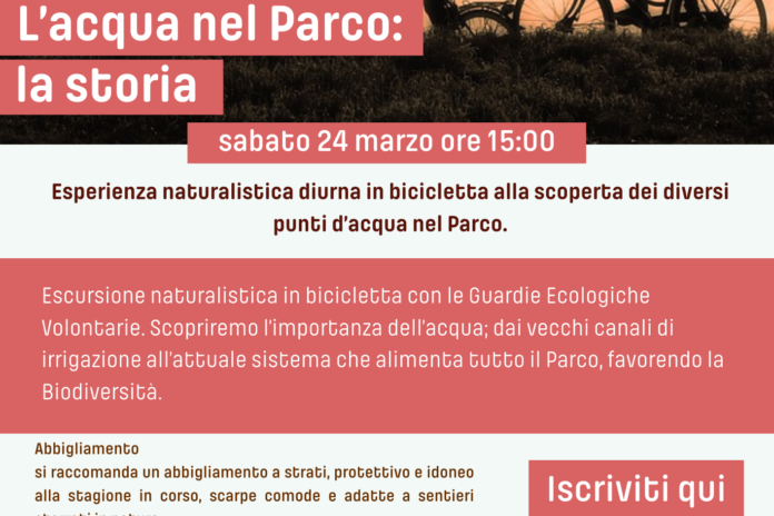 Domenica 24 marzo: L’acqua nel parco | biciclettata