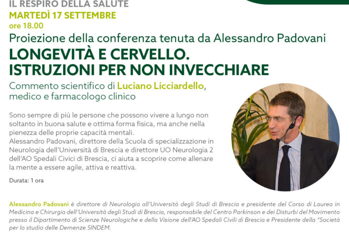 Martedì 17 settembre: Longevità e cervello