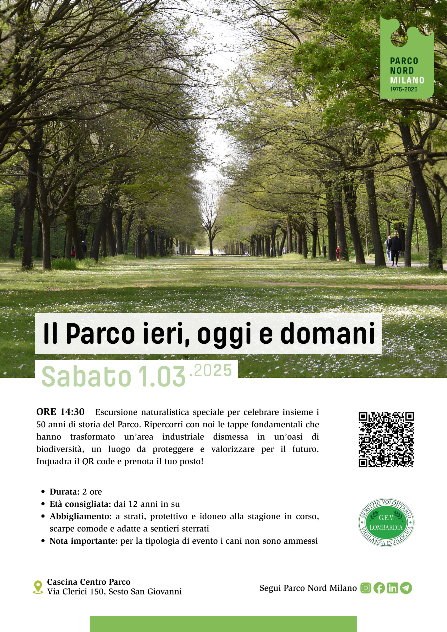 Locandina evento Il Parco ieri oggi e domani