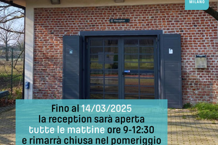 Aggiornamento di servizio sugli orari della reception