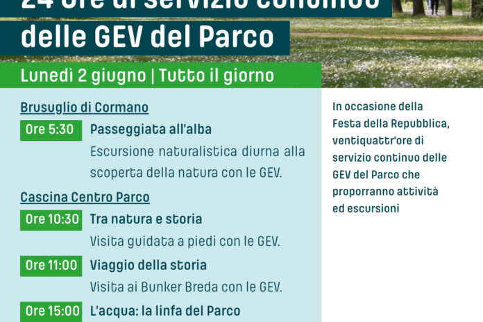 Domenica 2 giugno: 24h di servizio continuo delle GEV