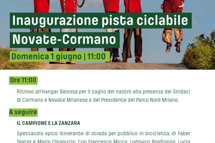 Domenica 1 giugno: Inaugurazione pista ciclabile Novate – Cormano