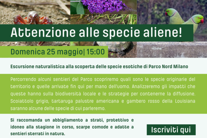 Domenica 25 maggio: Attenzione alle specie aliene