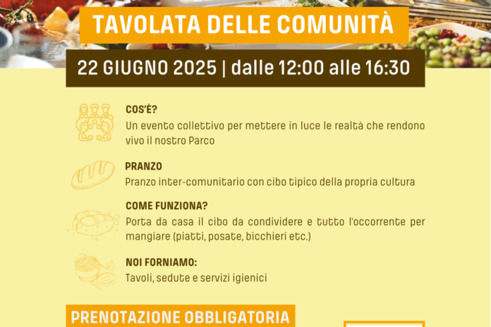 Domenica 22 giugno: Tavolata delle comunità