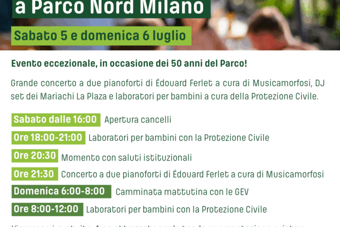 Sabato 5 e domenica 6 luglio: Una notte a Parco Nord Milano