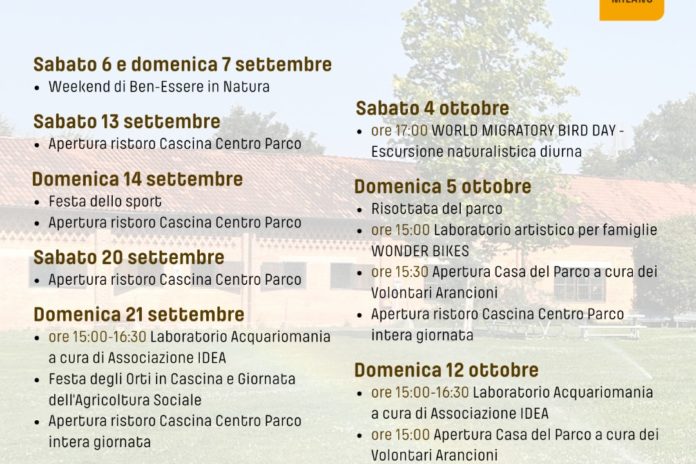 Cascina Aperta a settembre e ottobre