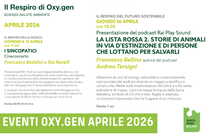 EVENTI OXY.GEN APRILE 2026